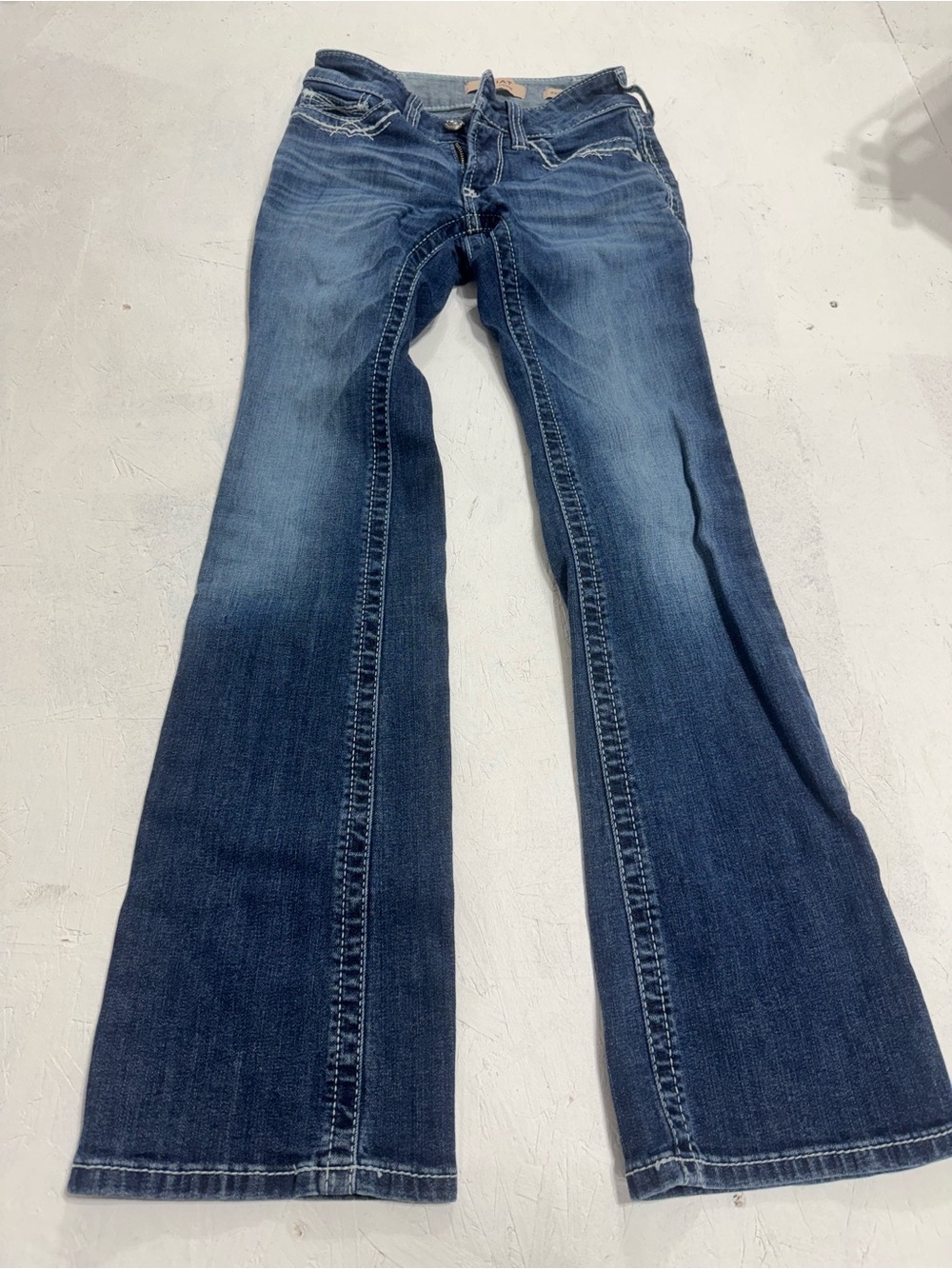Ariat Women's Dark Blue Bootcut Jeans with Embroidered Pocket - Picture 2 of 3